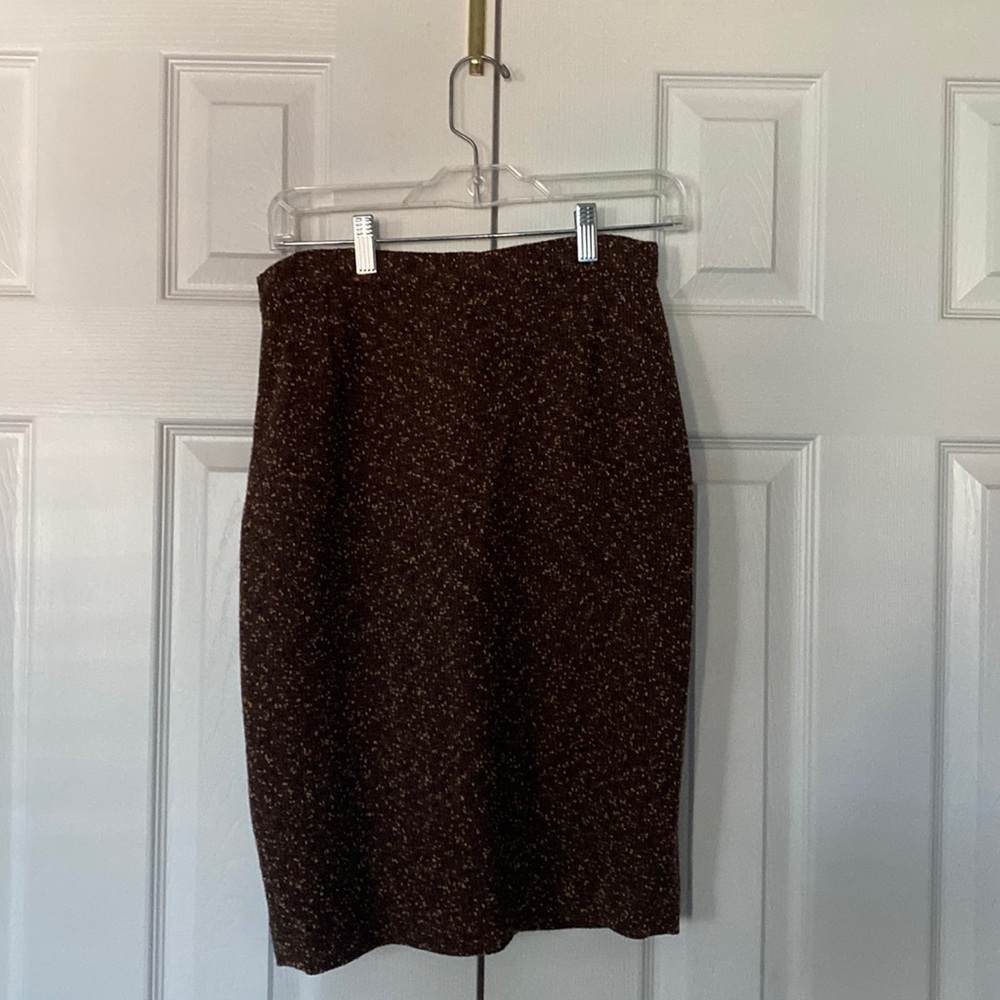 Fendi brown/tan speckled straight skirt, size 8, new